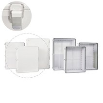 박스코 200x300x180mm ABS플라스틱케이스 경첩타입 매미고리 회색커버 전기 하이박스 BC-AGR-203018