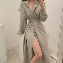 2023 써스데이 아일랜드 하라주쿠 스타일 원피스 빈티지 프랑스 스타일 디자인 긴 셔츠 드레스