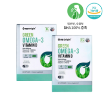 임산부 수유부 DHA 600mg 그린 식물성 오메가3 60캡슐 2통