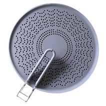 접이식 손잡이가있는 실리콘 산피 스크린 팬 덮개 고열성 오일 스플래시 가드 열 절연 매트