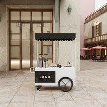 매장 진열대 야시장 소형 카트 거치대 가판대, 1개, 블랙-120x60x200(CM)(라이트 박스)