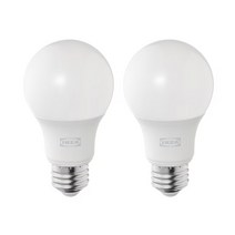 이케아 솔헤타 LED전구2P E26 470루멘 구형오팔 화이트 지름6cm, 1개, 이미지참조