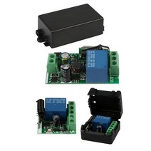 워크인스위치 2 pcs 범용 433 mhz 1 채널 원격 제어 스위치 미니 무선 릴레이, 없음
