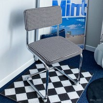 세스카 하운드 디자인 실버 프레임 모던 미드센츄리 카페의자, 블랙