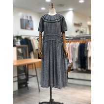 써스데이아일랜드 레이스 배색 롱 원피스 t234aop645