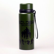 밀리터리 보온보냉 텀블러 스텐 차망 보온병, 그린