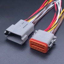 커넥터 BOX DT 04 06 2P 3P 4P 6P 8P 12P 1.5 MM 방수 자동차 용 암수 플매트 카펫 러그 및 소켓, [06] 12P, [01] 1set
