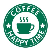 오피스왕국 커피 커피잔 coffee7 그래픽 스티커, 녹색