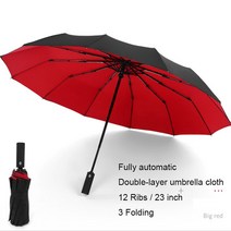 전체 자동 특대 강화 우산 세 접는 남성 여성 파라솔 여자 Windproof 비즈니스