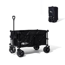 SURBORT캠핑 트레일러 아웃도어 캠핑 폴딩 카트 폴딩 트레일러 카트, 블랙