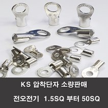 KS압착터미널 단자 링터미널 전기 1.5SQ부터50SQ 러그, KS 25-8(2개)