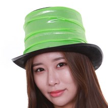 칼라 마술사 모자 라임 중절모 페도라 중절 신사 파티, 단품
