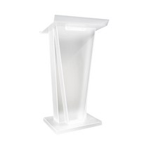 1인용 아크릴 단상 반투명 PD 04H 037 강연대 연설대 강의대 교탁 사회대 이동식, 로고