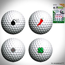 제이피샵 골프공 스탬프 볼 스티커 골프용품, 핑크하트플라워