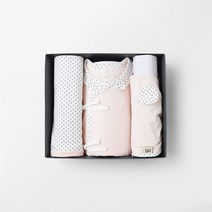 [메르베] 미니미 신생아 출산선물세트(배냇저고리+속싸개+모자)_여름용