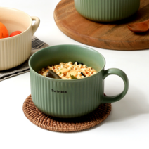컵라면유리용기 유기그릇 라면기 전자레인지라면, 편수 올리브