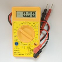 미니 디지털 lcd 멀티 미터 ac dc 전압 암페어 측정기 ohmmeter 전류계 부저 프로브 리드가있는 옴 테스터, 01 YELLOW