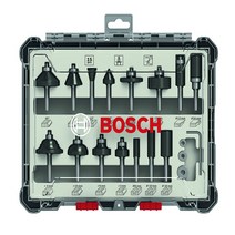 보쉬 루터비트세트 15PCS 샹크 6mm 홈파기 트리밍, 단품