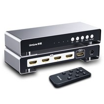 HDMI VGA DVI DP 스위치 비디오스위치 Unnlink 8x1 HDMI Multiviewer 1080P 쿼드 스크린 실시간 멀티 뷰어, 01 4x1_02 EU Plug