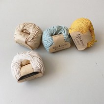 몬지얀 코튼린넨얀 가볍고 견고한 코바늘 가방 뜨개실, 2.모던베이지