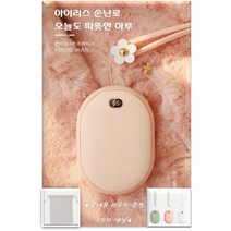 대용량 10000mAh 고급형 고속 충전식 휴대용 손난로 전기 보조배터리 USB 아이리스, 핑크+충전기(+3000원)