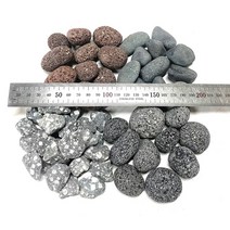 화단돌 어항돌 인테리어돌 지압돌 조경자갈 자연가습 돌멩이 4종, 에그스톤(라바레드)1kg