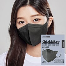 [쉴드맥스 컴포트 KF94 마스크 검정/흰색/베이지/그레이]-100% 국산원료-식약처 의약외품-제조사 직영판매-대형 블랙 개별포장-공공기관 약국 홈쇼핑 편의점 판매, 새부리 넉넉형 KF94 그레이, 50매