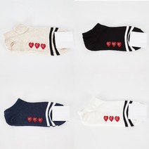 남녀공용 하트 멋쟁이 발목양말 5color