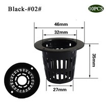 10pcs 헤비 듀티 수경 메쉬 냄비 그물 컵 바구니 Aeroponic 식물 성장 정원 클론, 02 Black-02