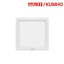 번개표 금호 LED 무타공 엣치 엣지 센서등 20W 현관 계단 복도, 사각 센서등- 하얀빛 (주광색)