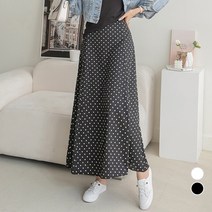 [나크21] (44~66) 뒷밴딩 도트 롱 스커트 NK21-P-23