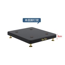 이중층 이동식 컴퓨터 본체 받침대 PC 데스크탑 선반 바퀴 스피커 트레이 거치대 케이스, 싱글레이어30x35볼드풋네일매트블랙