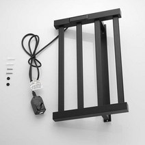 타올온장고 타월온장고 수건온장고 타올온열걸이 새로운 욕실 장비 전기 수건 걸이 스테인레스 스틸 온도, 01 Black_01 EU_02 왼쪽