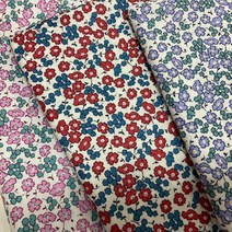 앤패브릭 면원단 도란도란플라워 3color 패브릭 원단, 레드