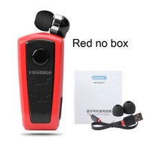 블루투스이어폰 무선이어폰 100% 오리지널 Fineblue F910 무선 블루투스 V4.0 헤드셋 인이어 진동 경고 착용 클립 스마트폰용 핸즈프리 이어폰, [01] Red no box