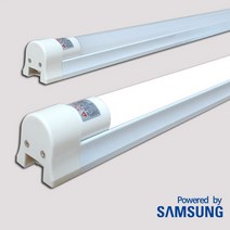 ed 형광등 T8 AC 직관형광램프 슬림직갓 노출1등 세트 15W 주광색 900mm 삼성칩