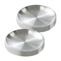 [리본제이]국내제작 업소용 스텐 원형 접시 10P, 스텐접시 3호(25cm) x 10P, 10개