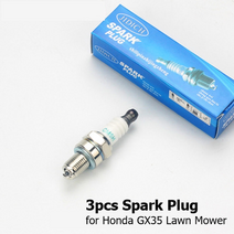 견착식예초기 풀베는기계 풀깍는기계 미니관리기 혼다 gx35 및 139f 140f 가솔린 엔진잔디 깎는 기계 고압 분무기 용 3pcs 점화 플러그, gx35 140f용 3개