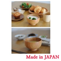 일본산 시라사기 나무그릇 (11×7.3) 국그릇 밥공기, 시라사기 백로 국그릇 사쿠라 옻칠 칠흑