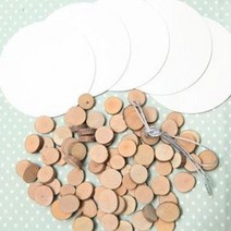 DIY방과후수업만들기 나무조각 둥근액자 만들기(5개)