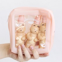 도낫도낫 여행용 공병 파우치 세트 곰돌이공병 로마네파우치 향수 공병 샴푸공병 샴푸디스펜서 룸스프레이 공병 여행용파우치 제주도 여행준비물 해외여행 준비물