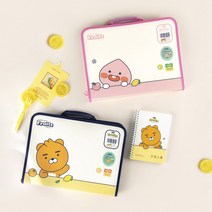 홈앤키즈 카카오프렌즈 리틀프렌즈 LF 프루티 손잡이 지퍼파일 지퍼화일 가방 라이언 어피치 지퍼가방, LF 프루티 손잡이 지퍼파일 리틀어피치