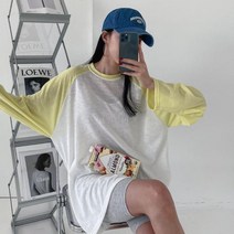 셀러허브 패션 여자 여름 박스 그랑티 슬라브 긴팔티셔츠