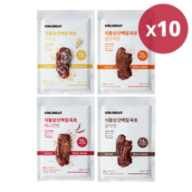 [신선15데이] [언리미트] 육포 40g x 10개 (총 400g) (갈비/양꼬치/멕시칸/치즈) 4종 골라담기 (업체별도, 갈비맛 40g x 10팩 (총 400g)