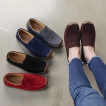 스위프 Woolys 세무가죽 어글리 양밴드 성인 여성로퍼
