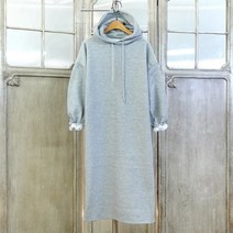이힝 탄탄 루즈핏 기모 후드 롱원피스