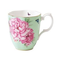 머그컵 로얄알버트 미란다 카 프렌드십 화이트 결혼 선물, 그린