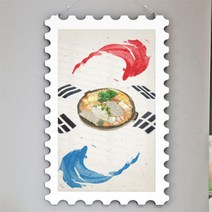 아트박스/꾸밈 nu913-행잉액자_대한민국대표음식선수1(우표세로