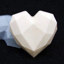 몰드몰 수제몰드 - 조각하트 ( 1구 ) 하트모양몰드 볼륨하트몰드 하트몰드 사랑몰드