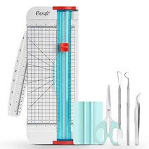 비닐용 제초 도구가 있는 종이 커터: A4 종이 트리머 30.5cm 및 공예 크리컷 도구 세트 제초/스크레이퍼/주걱/핀셋/가위 기본 도구 키트 스크랩북 라벨 카드스톡 쿠폰